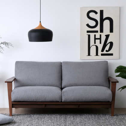 SOFA 2.5P KICCA 160 GỖ OAK – DBR/GY